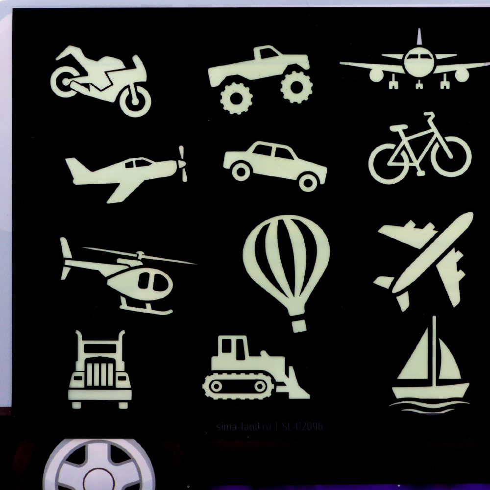 картинка Набор для рисования в темноте 3986096 Эврики Транспорт, А5, бумага, пластик 