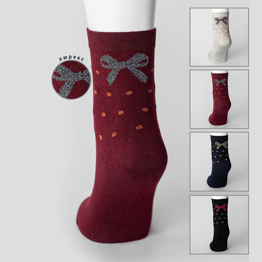 Носки женские Oemen WA5307 хлопковые, спортивные, размер 23-25, в ассортименте