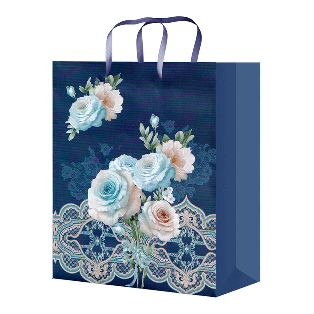 Пакет подарочный S-100/101/102/103/104 Цветы пастель 11,1*13,7*6,2, микс