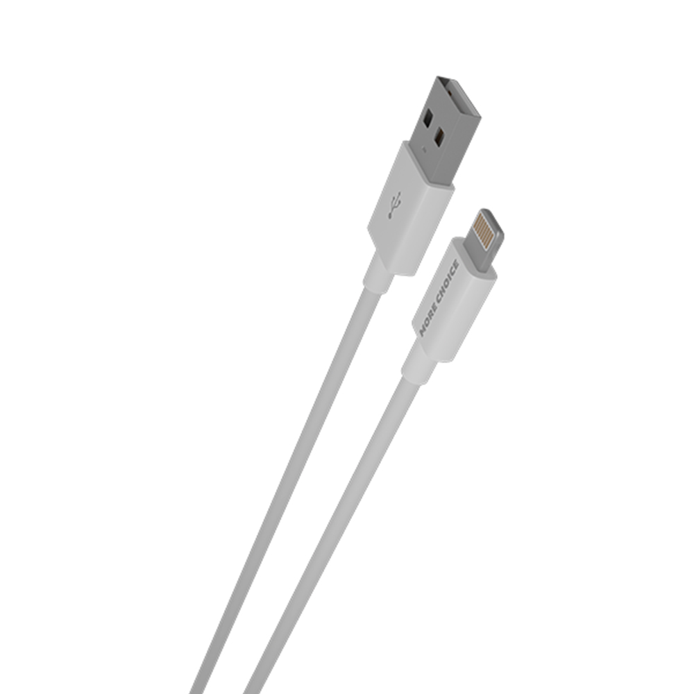 картинка Дата-кабель для зарядки MoreChoice K42Si Smart USB Lightning 8-pin ТРЕ 2,4 А, белый, 1 м 