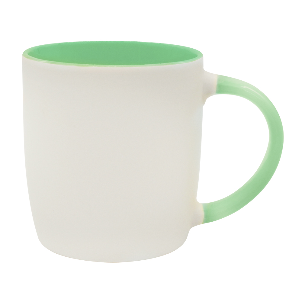 Кружка керамическая KKR-143 Цветная ручка, 300 мл