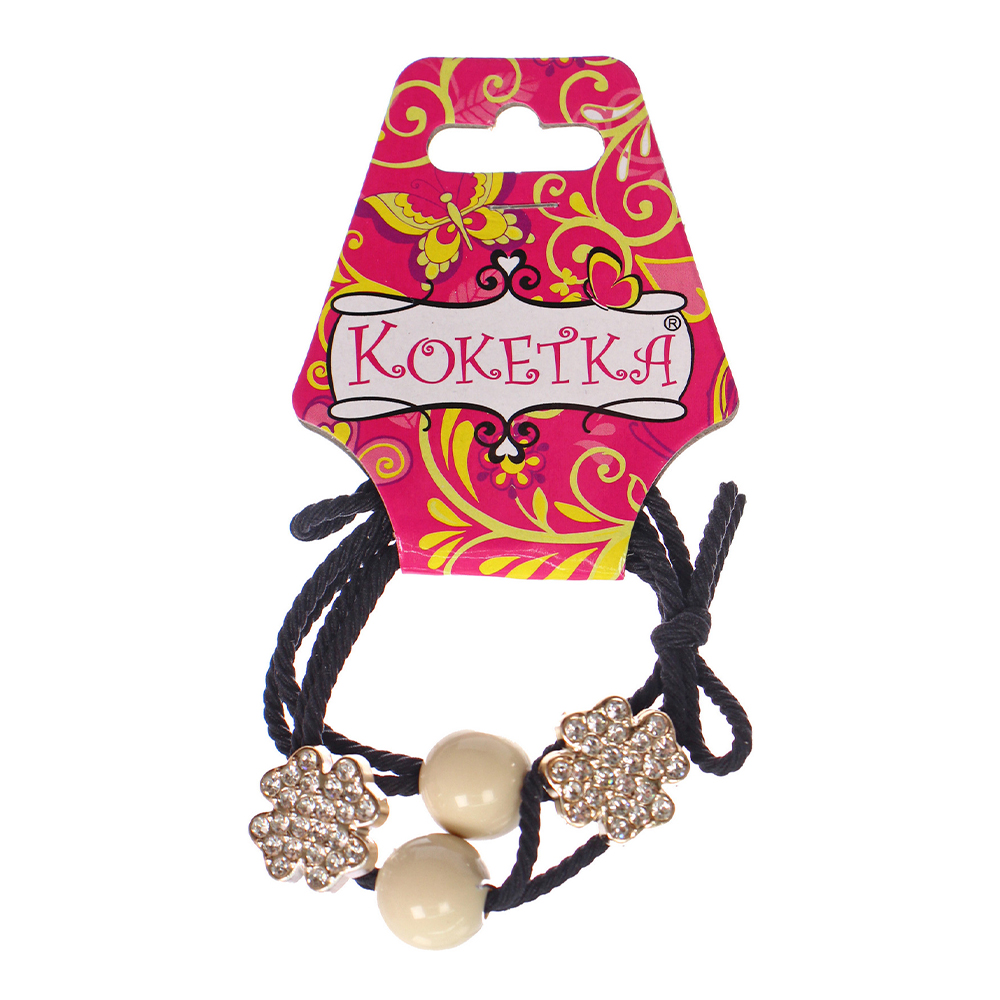 картинка Резинка для волос 428-771 Фагтеэгро, клевер d-5,5см, в ассортименте, 2 шт 