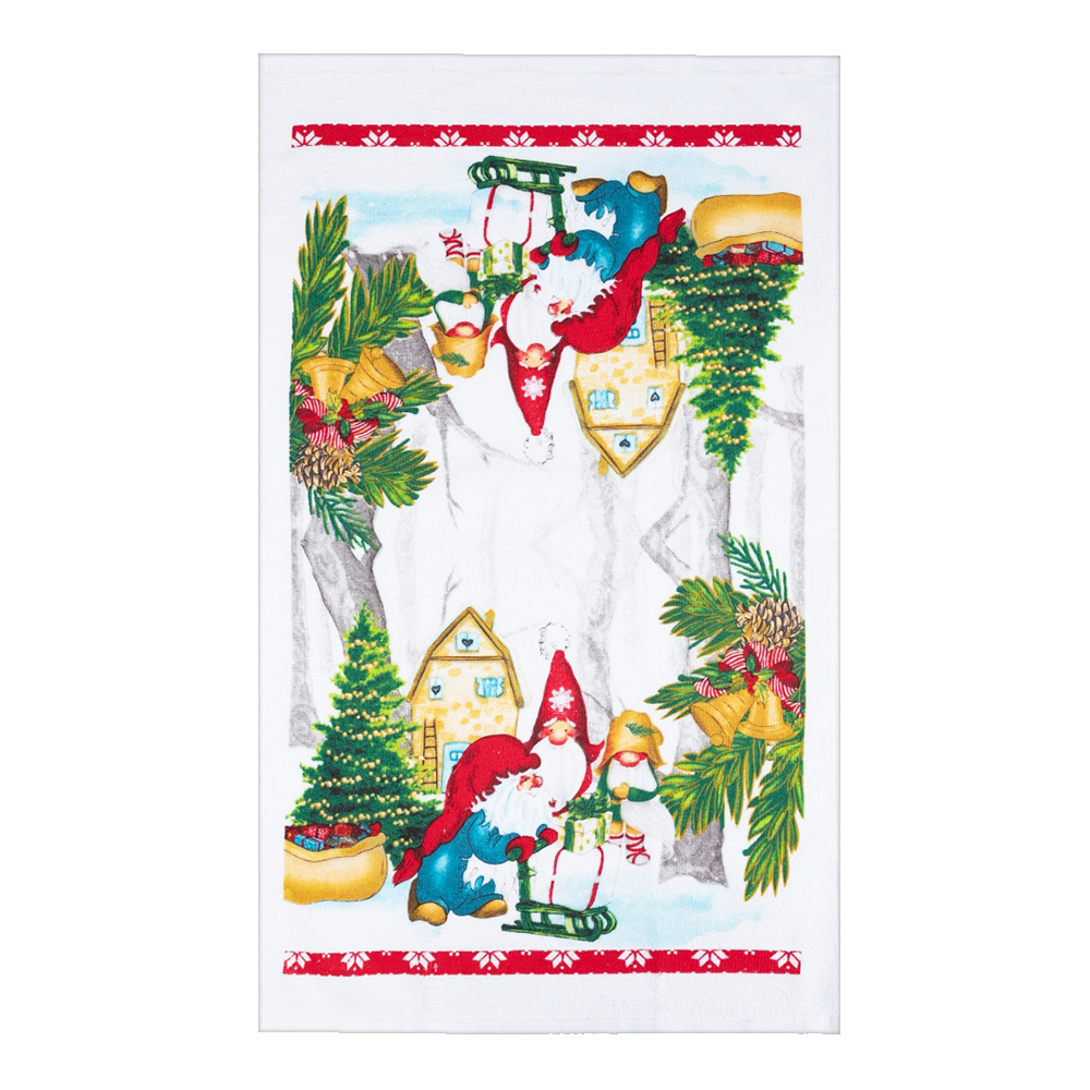 Полотенце кухонное Допи, 100% хлопок, велюровое, новогоднее 38*63 см