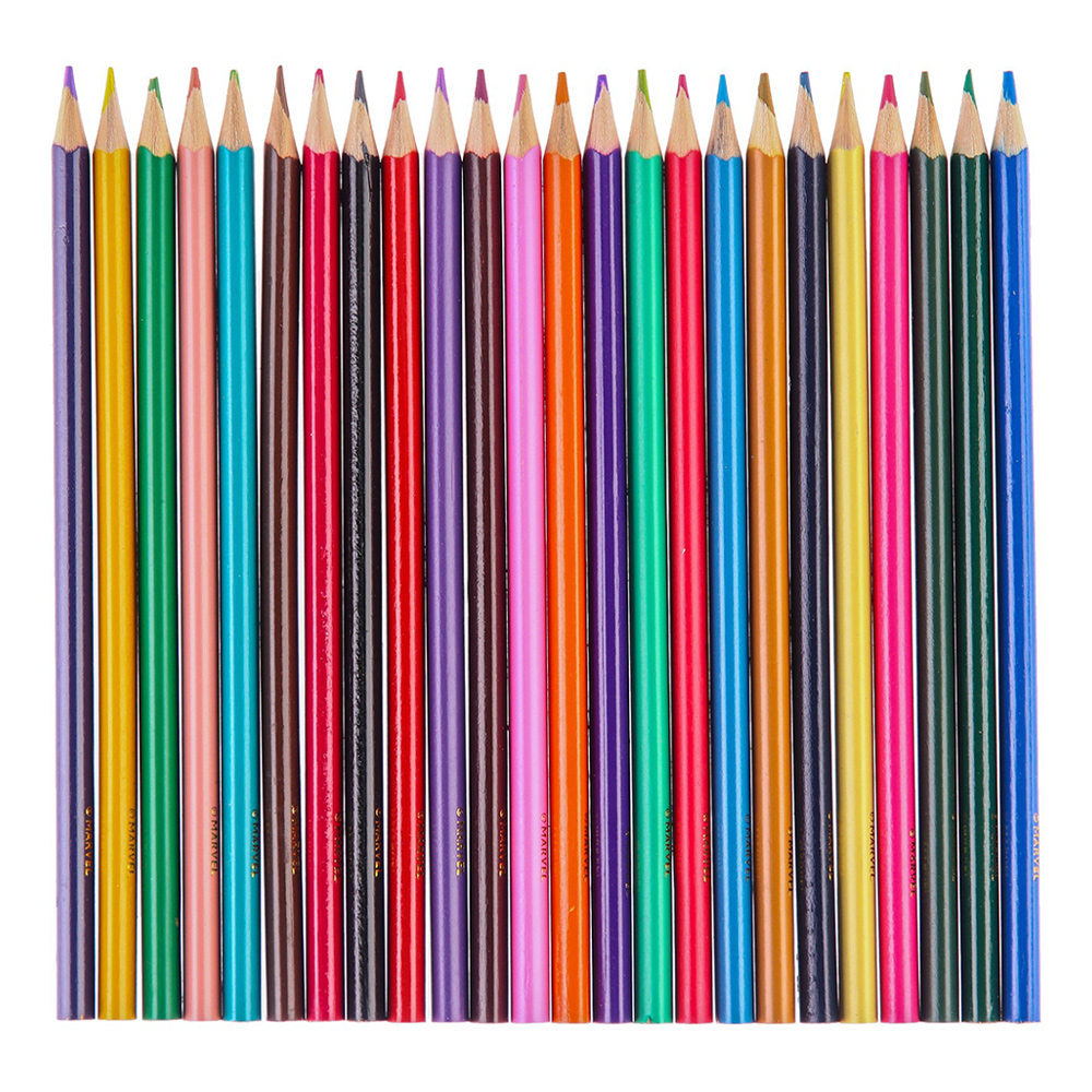 Карандаши цветные MARVEL 5012644 трехгранные, Человек-паук, 24 цвета