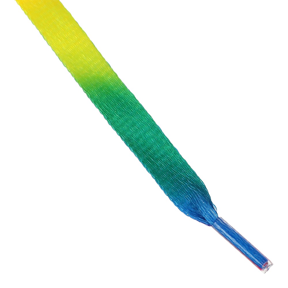 картинка Шнурки для обуви ONLITOP 2565924 плоские, 8 мм,, цвет: радужный, 110 см 