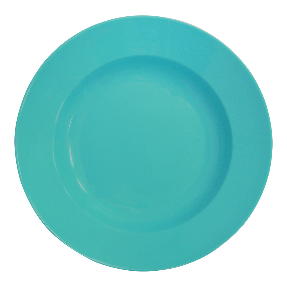 Набор детских плоских тарелок Е-836/6 пластик, 15,5 см, набор 6 шт, голубой