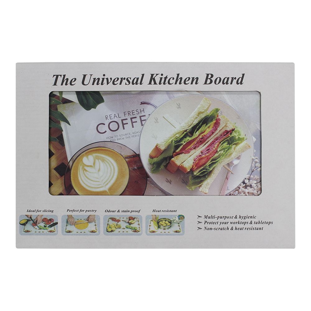 картинка Доска разделочная DRS-01 сэндвич-кофе 20*30 см, стекло 