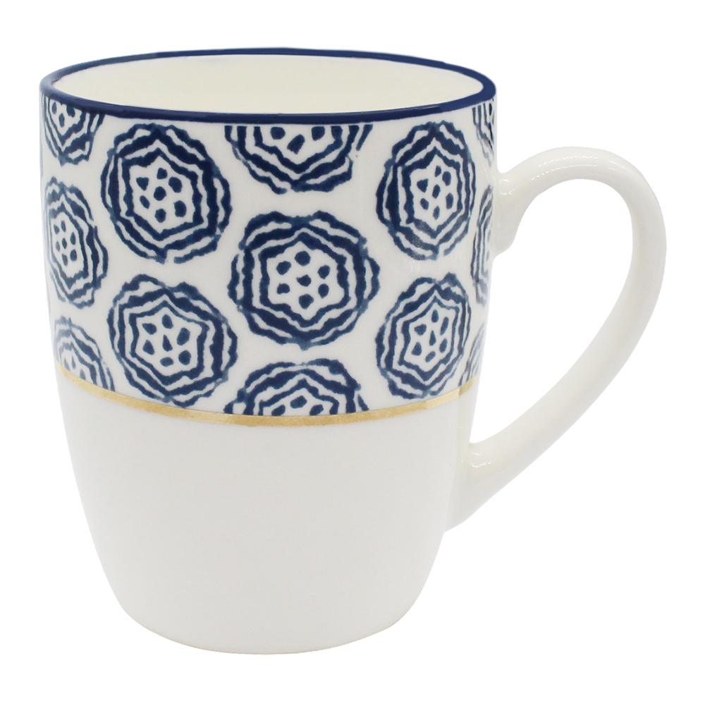 Кружка керамическая KKR-170 Синий узор, 320 мл