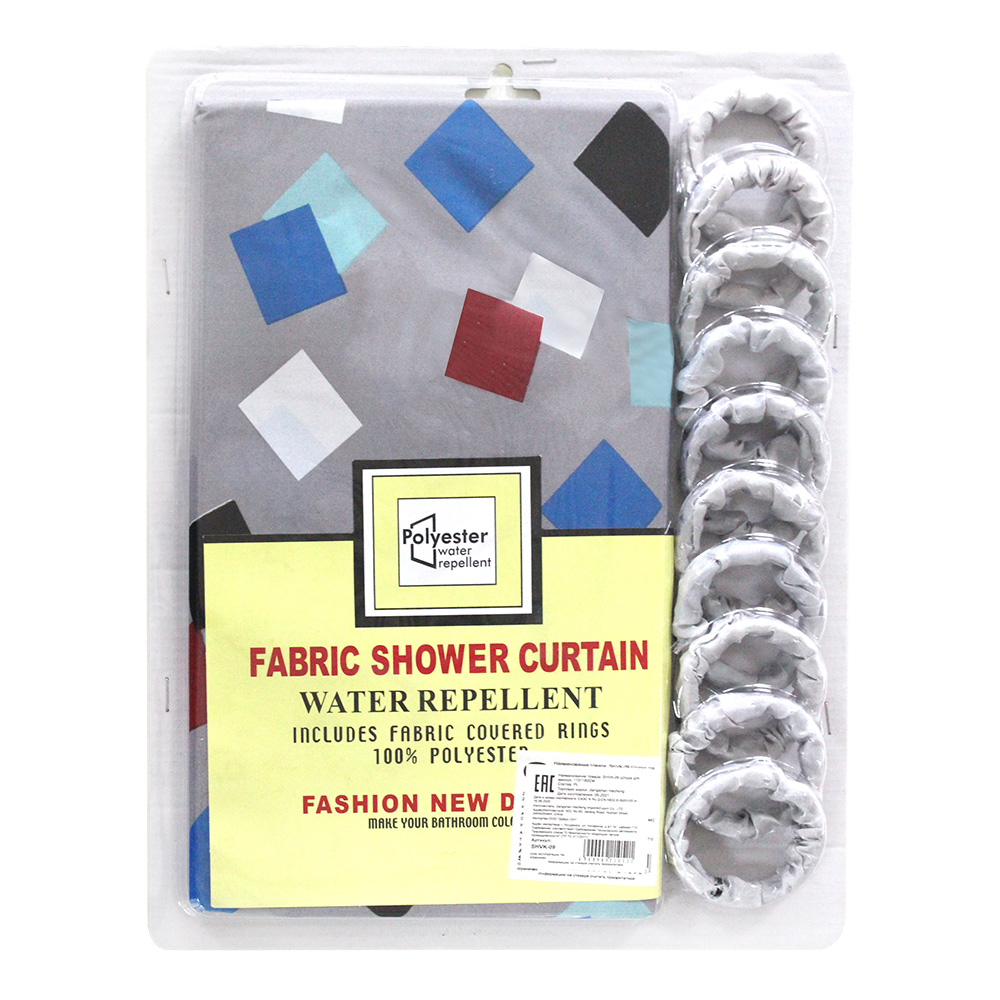 картинка Штора для ванной комнаты SHVK-09 170х180 см, серый 