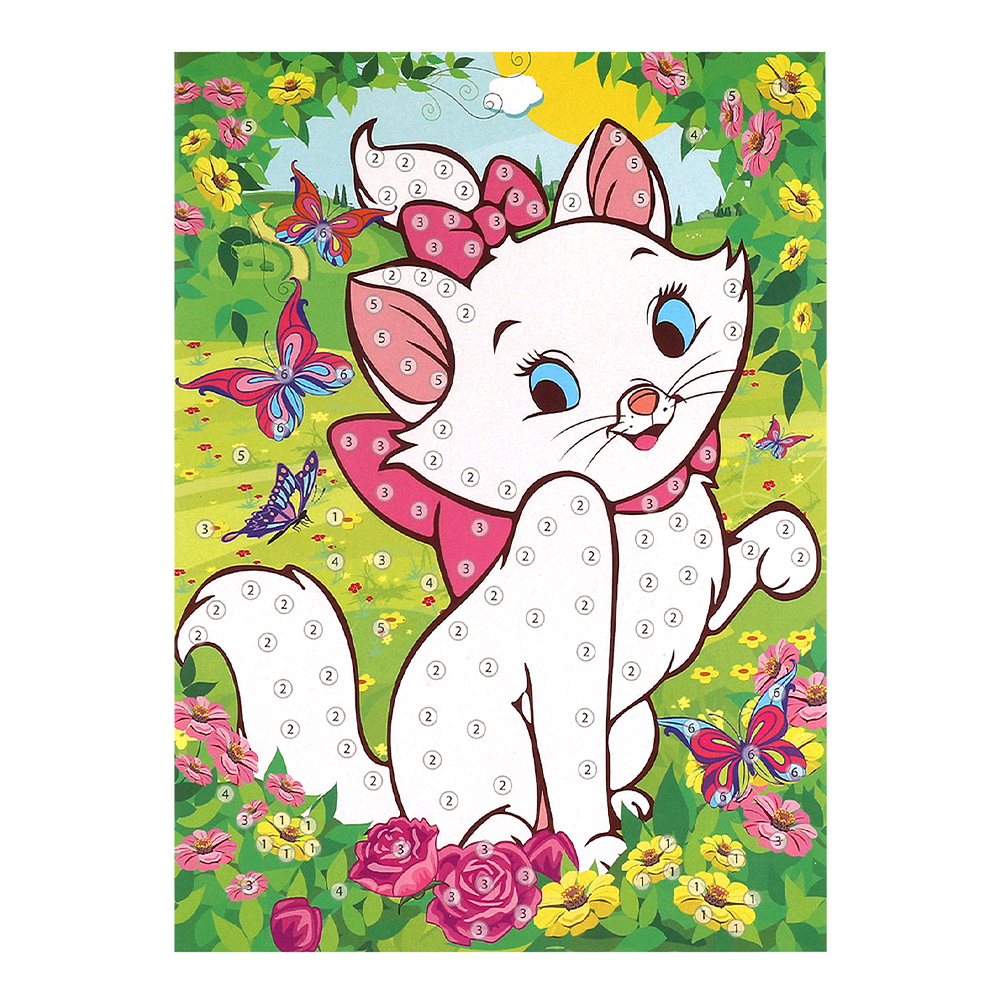 картинка Аппликация MultiArt SEQPACK-112299 из пайеток, Милая кошечка, 17*23 см 