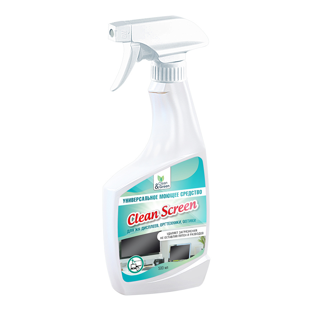 картинка Чистящее средство Clean&Green универсальное для чистки оргтехники, ЖК экранов, оптики, курок, 500 мл 