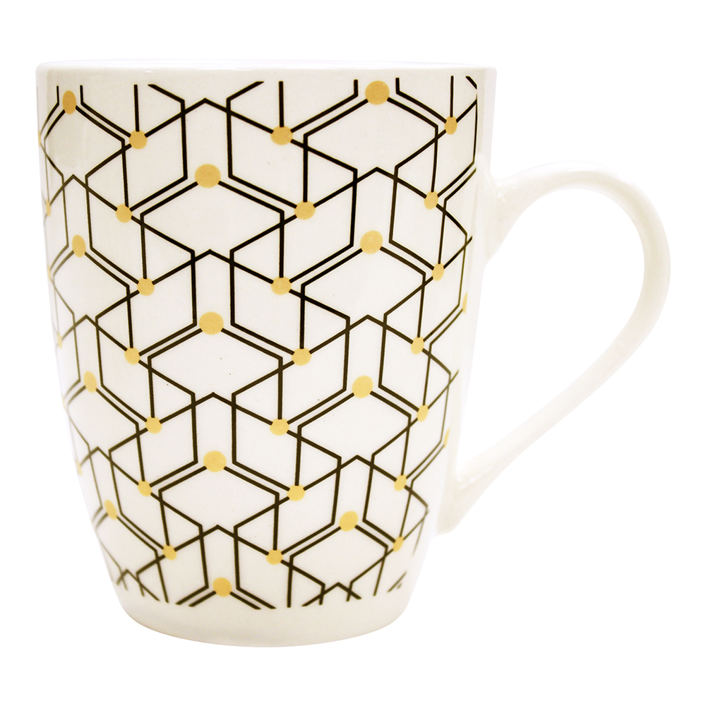 Кружка KKR-95 4 дизайна, Узор, керамик, 360 мл