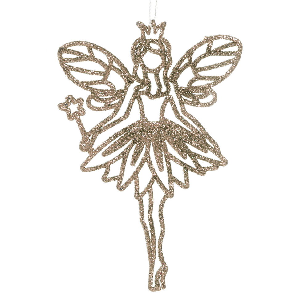 Новогоднее Украшение 916-0878 Снежная фея 14 см, шампань, 2 шт