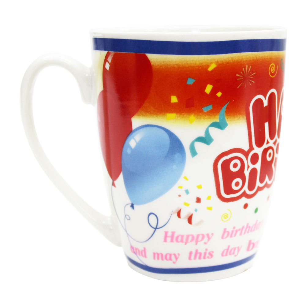Кружка KKR-97 4 дизайна, Happy Birthday, керамика, 360 мл