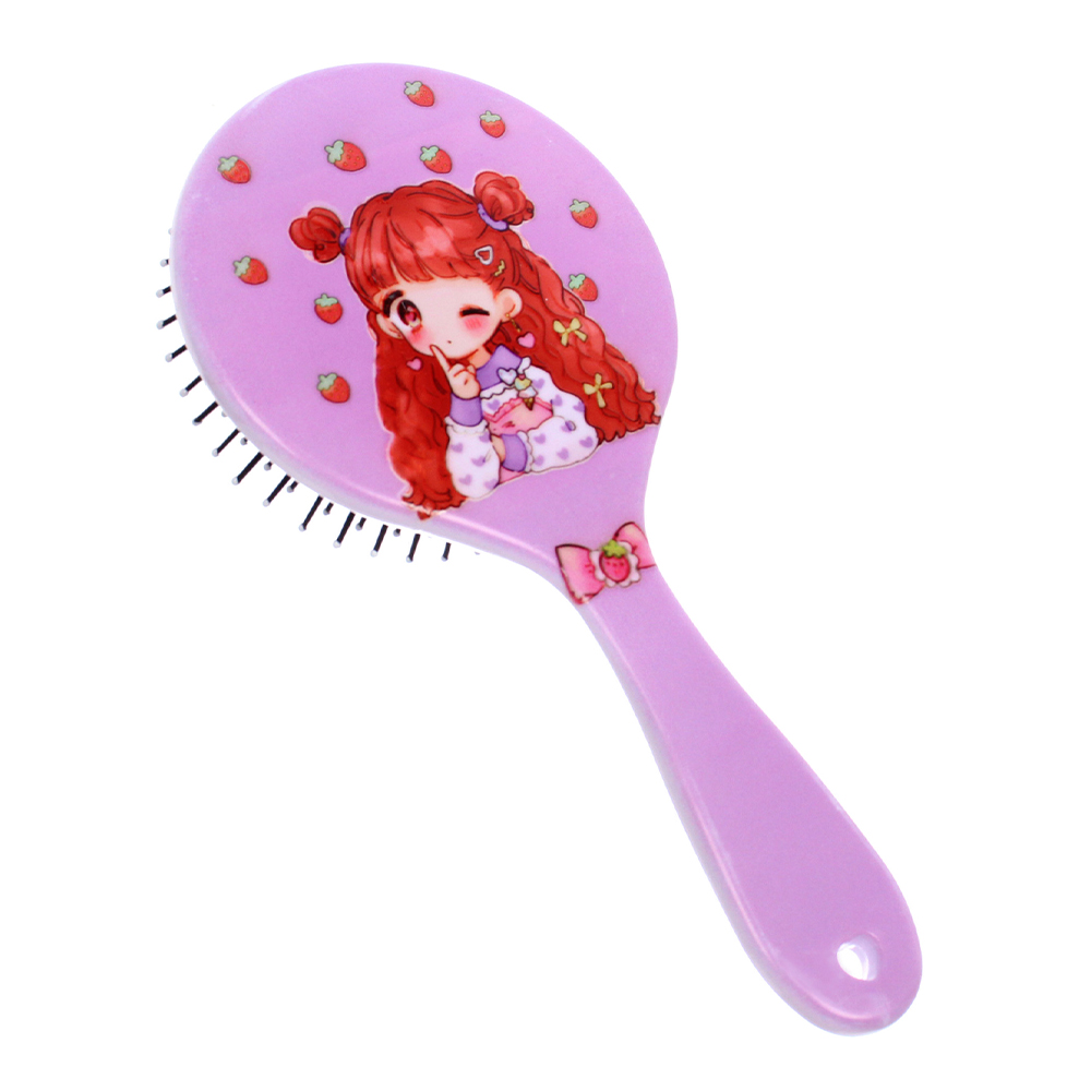 картинка Расческа 215-864 детская массажная Ультрамарин девочки анимэ, 10*см 