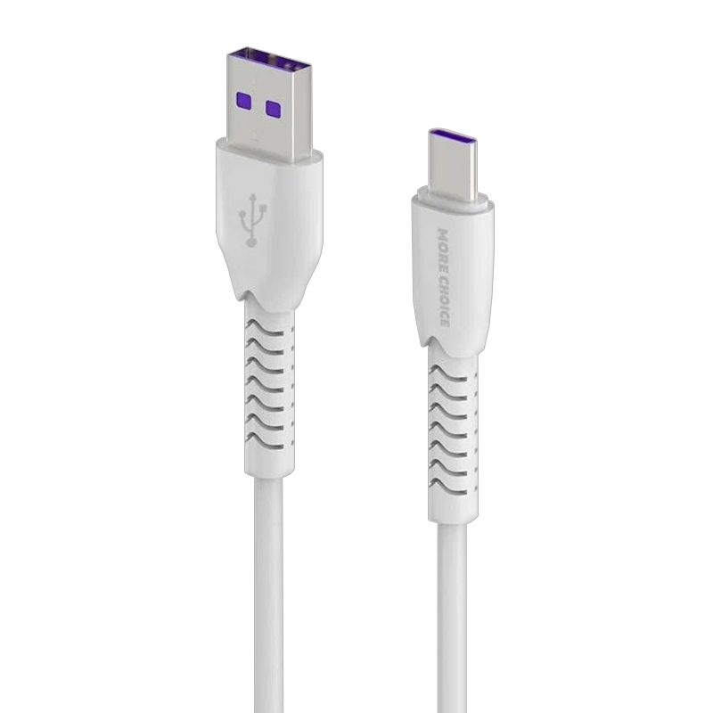 картинка Дата-кабель для зарядки MoreChoice K51Sa Smart USB для Type-C 5.0А, белый, 1 м 