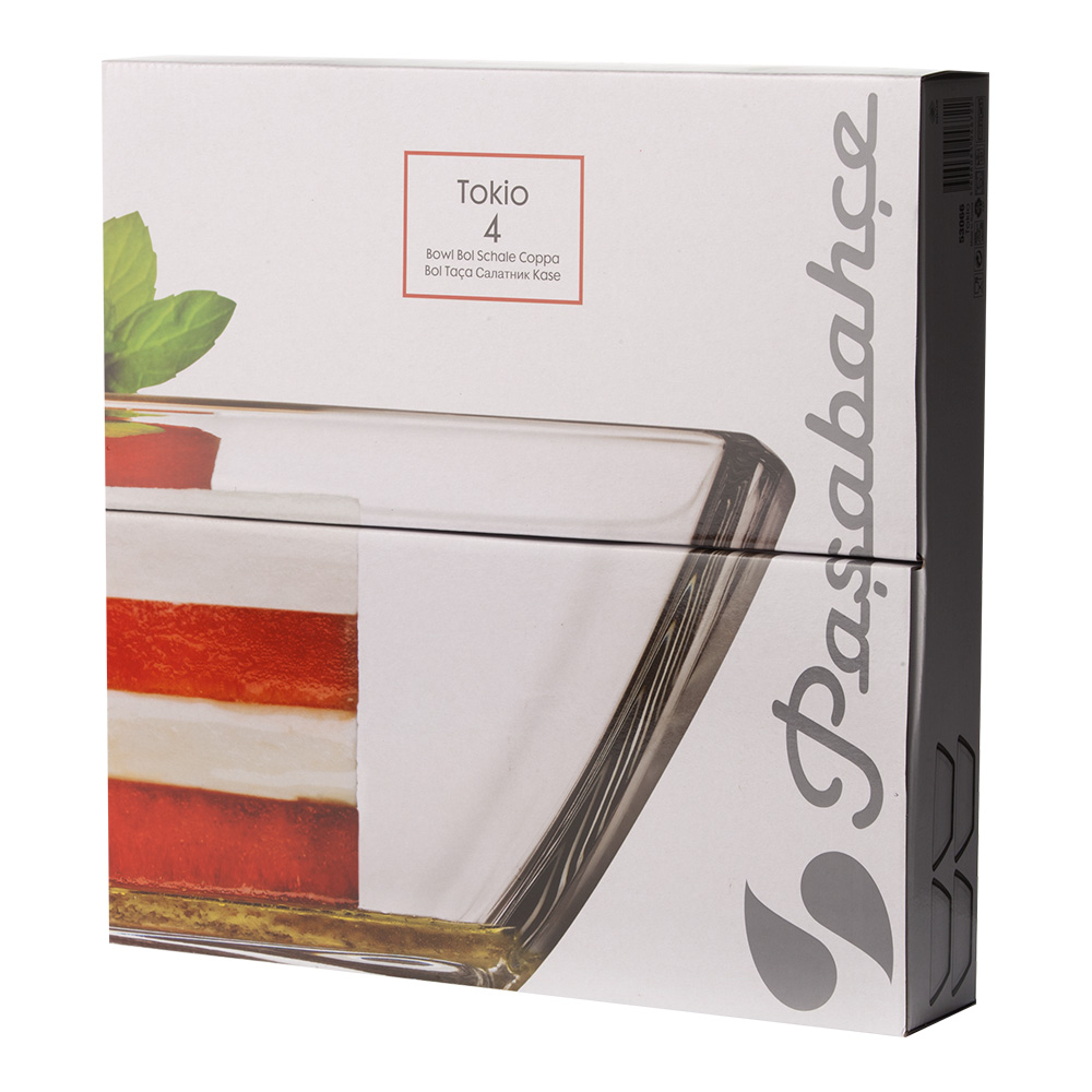 Набор салатников Pasabahce 53066B/4 Токио, 4 пр 160*160 мм, стекло, прозрачные