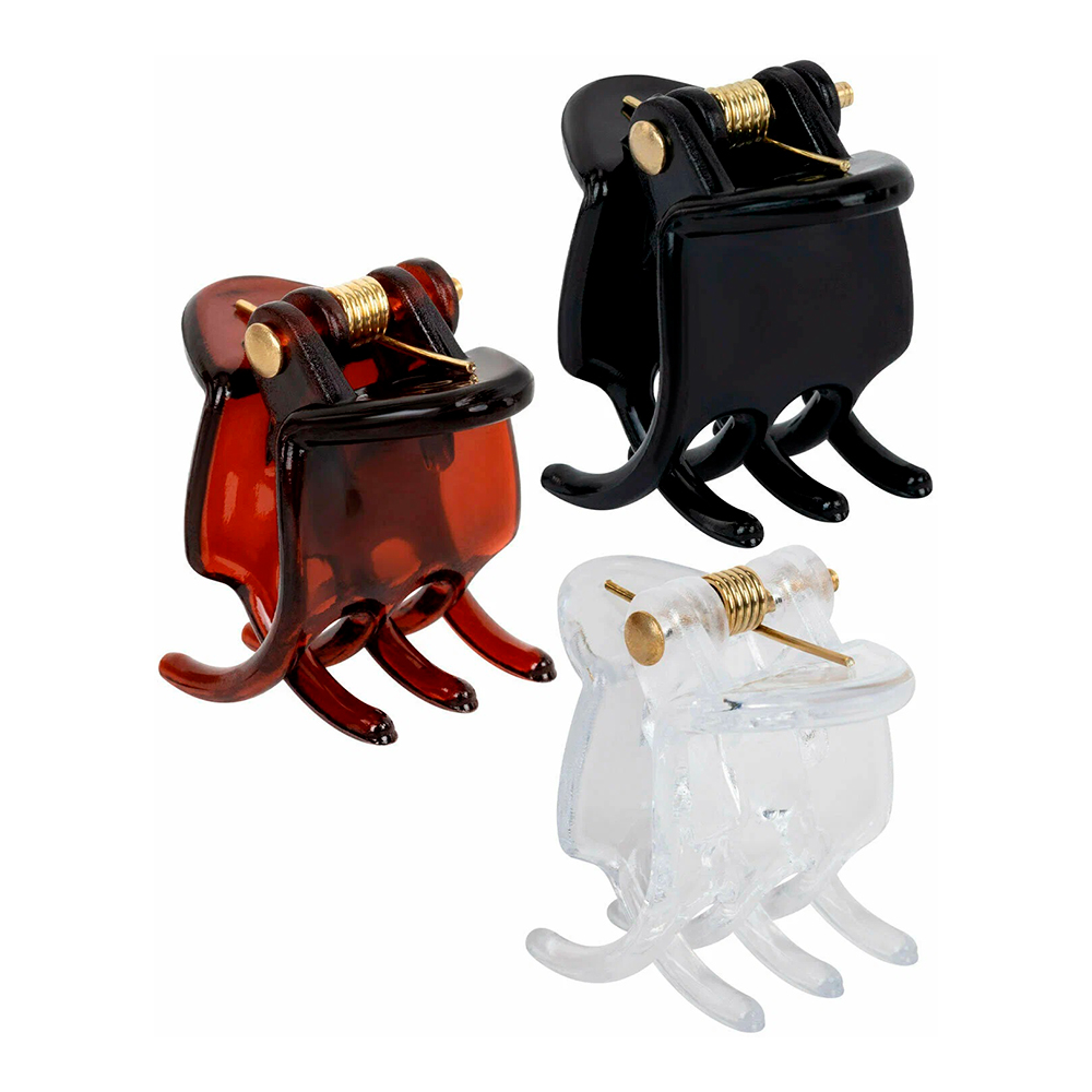 картинка Краб для волос 457025 глянцевый, Monte Vita 1,5 см, в ассортименте, 9 шт 