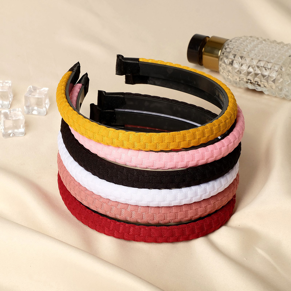 картинка Ободок для волос Queen fair9498179 Доротея, геометрия, текстиль 0,8 см, в ассортименте 