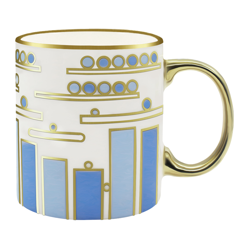 Кружка керамическая KKR-189 Золотой узор, 320 мл