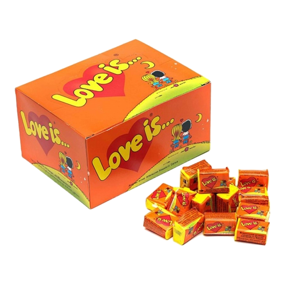 картинка Жевательная резинка LOVE IS Апельсин-Ананас, 4,2 г 