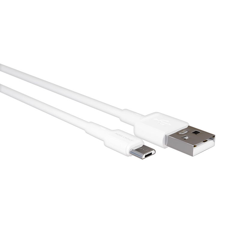 картинка Дата-кабель для зарядки MoreChoice K19m 1м USB для micro USB 2.0А, белый, 1 м 