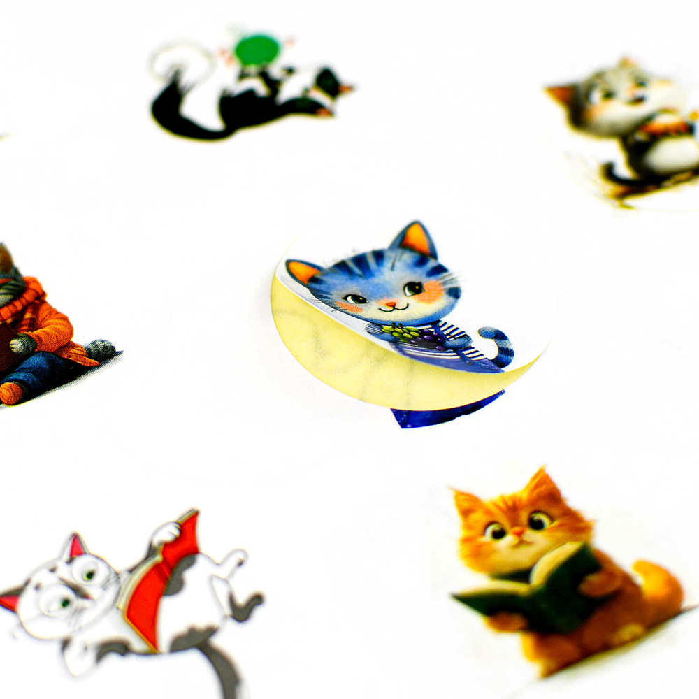 картинка Раскраска 67899 Коты, с наклейками А5, 165*235 мм, 8 листов 