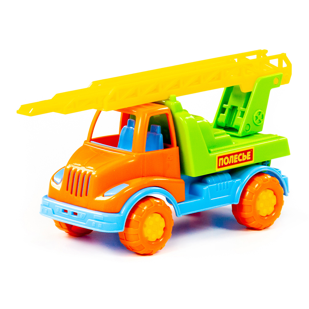 картинка Машина 52018 Полесье пожарная, Кнопик 3+, 18,4x8,3x10,5 см, пластмасса 