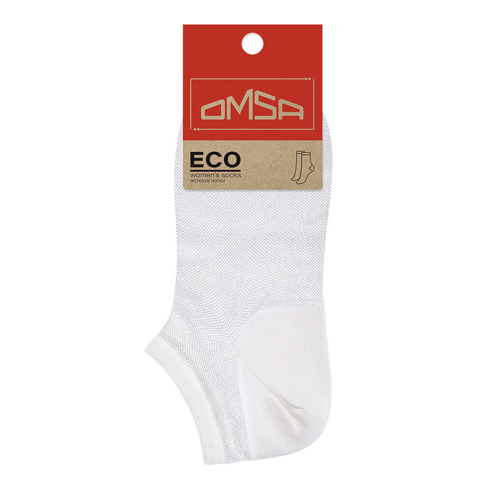Носки женские Omsa ECO 251 суперукороченные, размер 35-38, bianco (белый)
