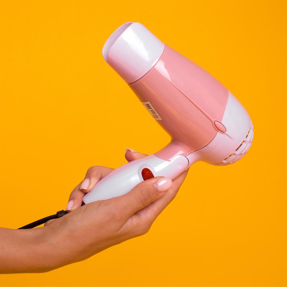 Фен д/волос Luazon 2541853 800 Вт, 2 режима, складная ручка, пластик, розовый