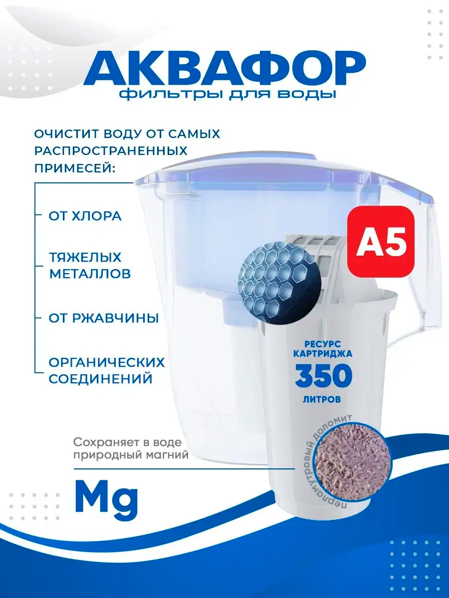 картинка Кувшин Аквафор Гарри 3,9 л, синий 