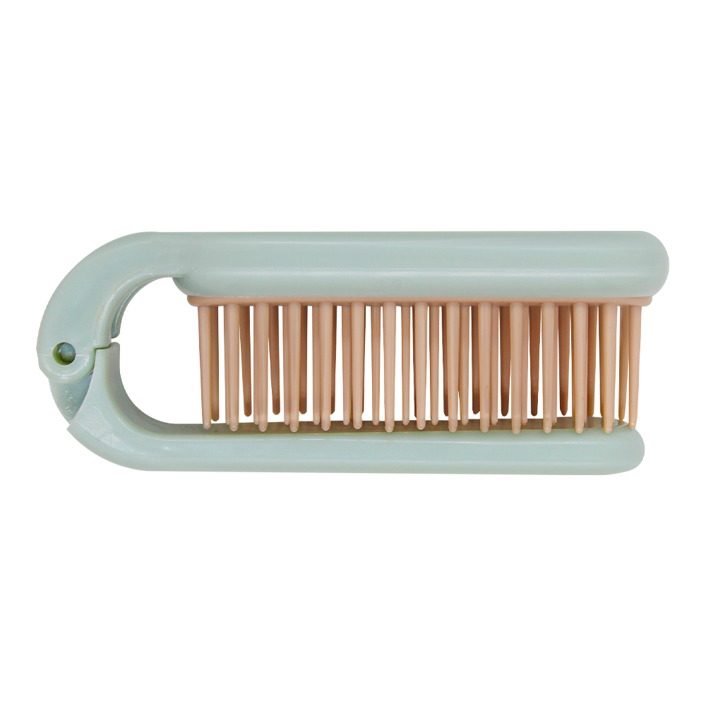 картинка Расческа прямоугольная 18,3*3 см, пластик, голубой, розовый 