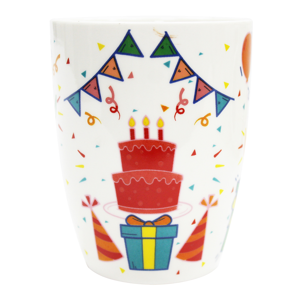 Кружка KKR-97 4 дизайна, Happy Birthday, керамика, 360 мл
