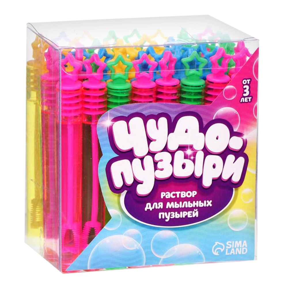 картинка Мыльные пузыри 5165322 Funny toys Звездочки, нелопающиеся, в ассортименте 5 мл 