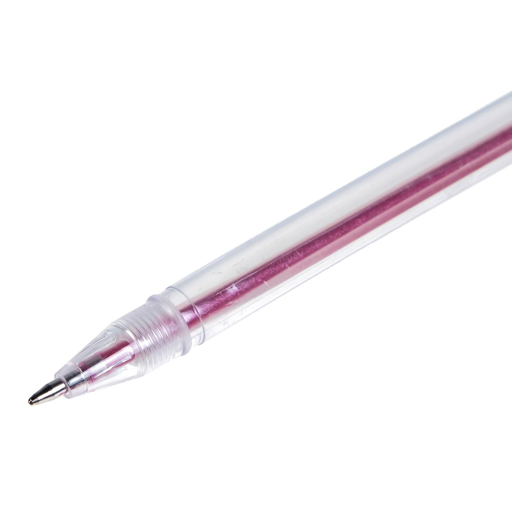 Ручка гелевая 641002 набор в блистере, металлик, с блёстками, 6 цветов