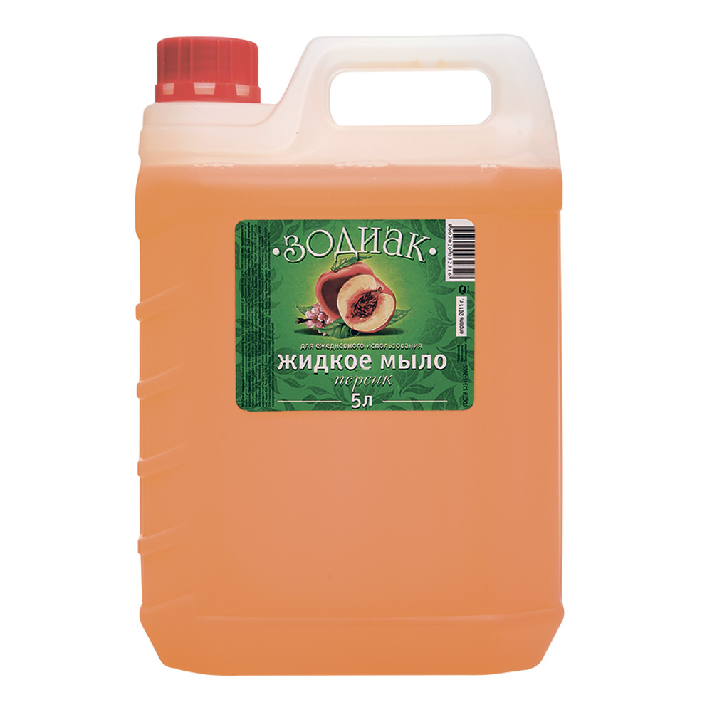 картинка Мыло жидкое Зодиак персик, ПЭТ (бутылированное), 5 л 