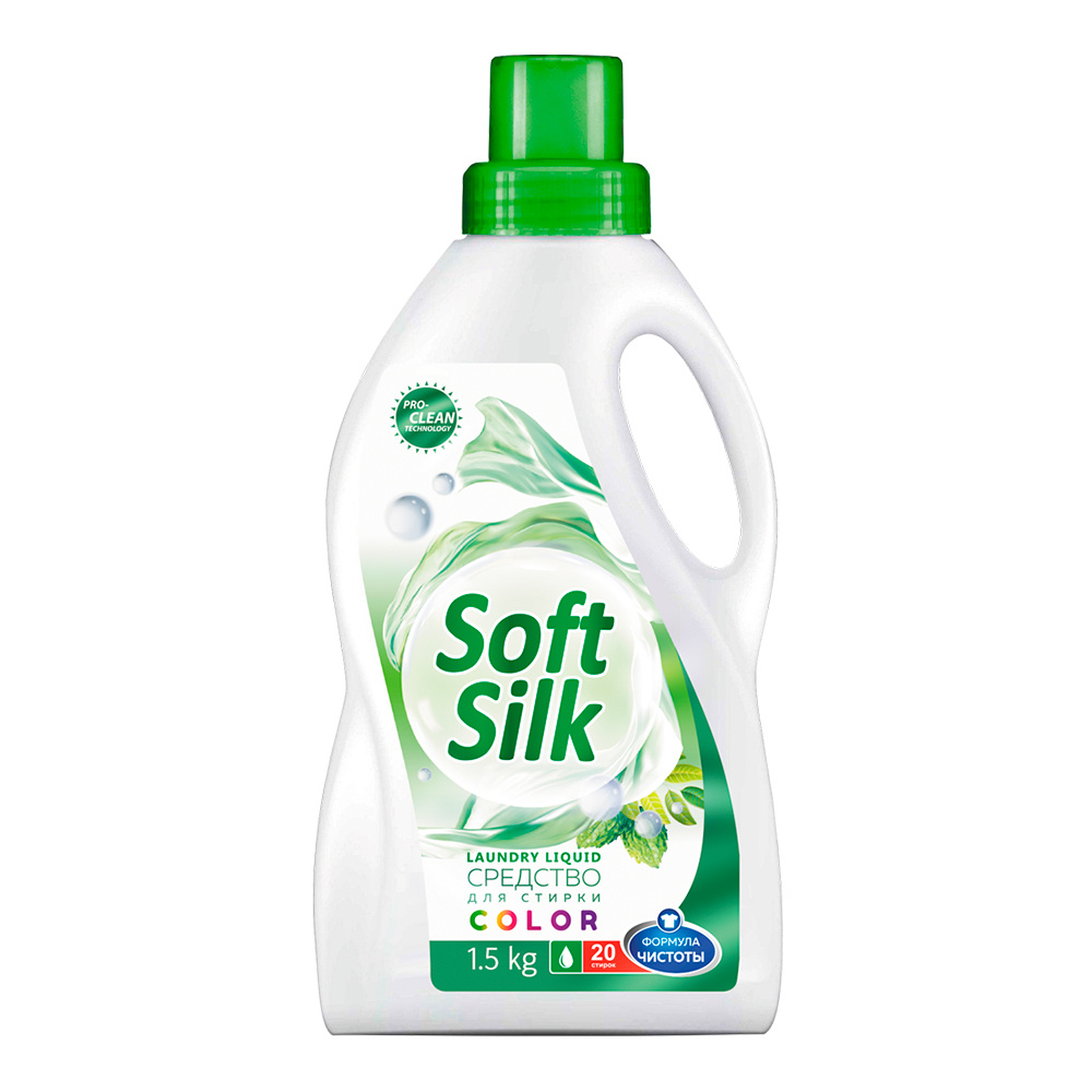 картинка Гель для стирки Soft Silk цветного белья, 1,5 кг 