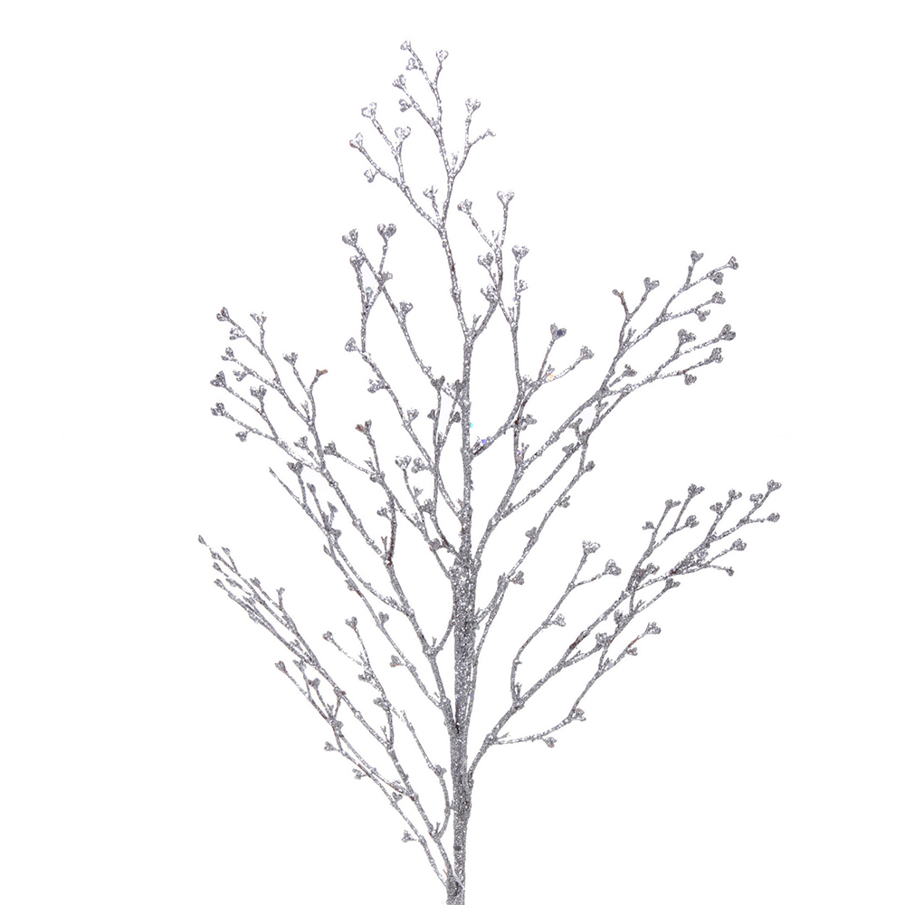 Ветка декоративная 201-3285 Зимнее древо 65 см, серебро