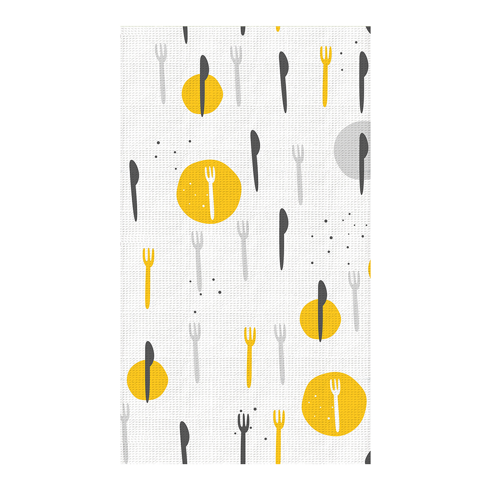 Полотенце кухонное Самойловский Текстиль 781076 рисунок Посуда 2, вафельное 45*60 см, в ассортименте