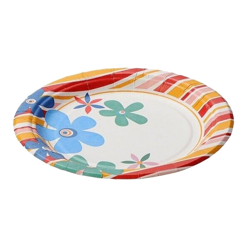 картинка Одноразовая посуда тарелка Мистерия Поп-Арт 180 мм, бумажная, 6 шт 