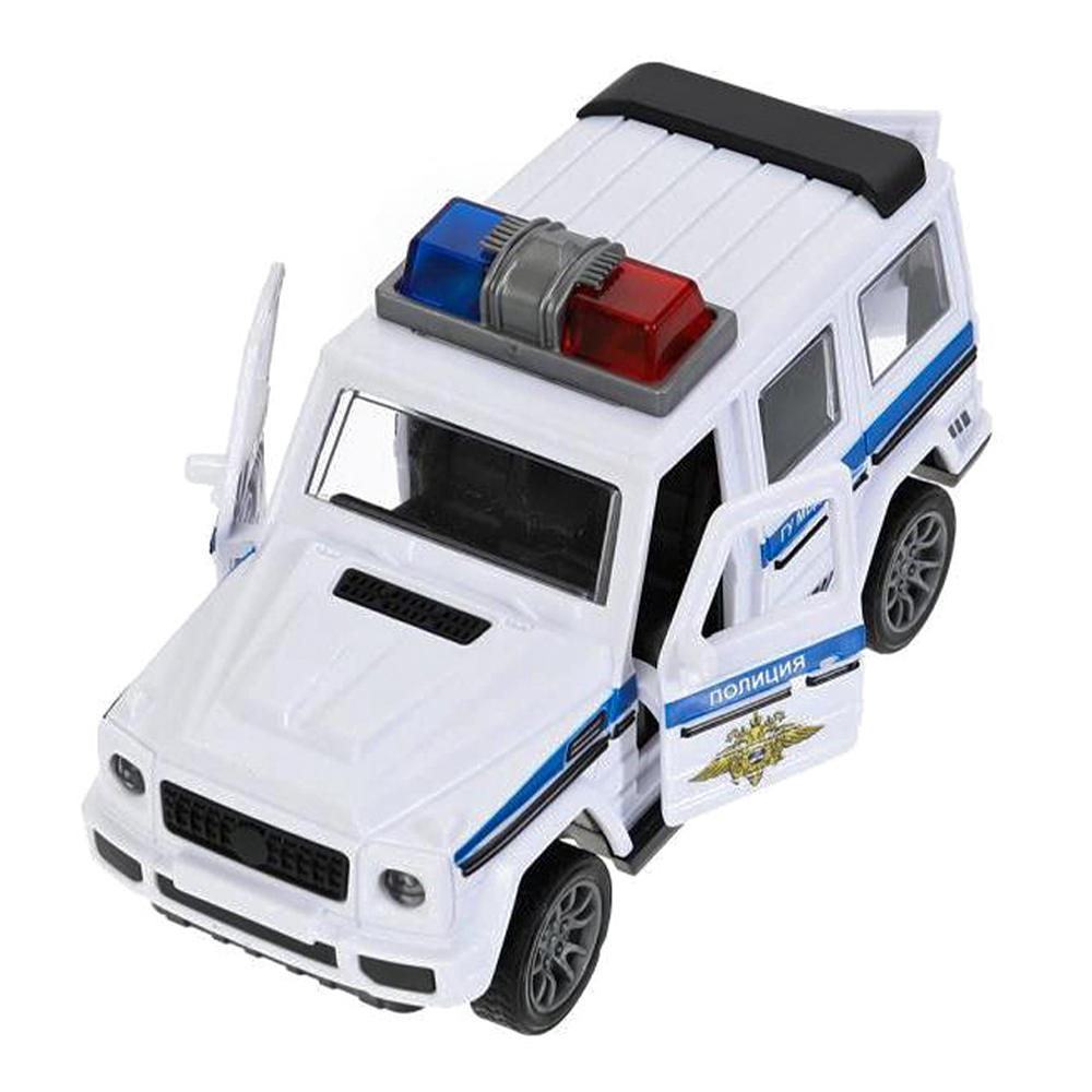 картинка Машина 2209A0312-2 Технопарк Полиция, инерционная, в коробке, 13,5 см, пластик 