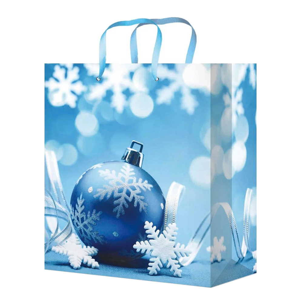 Пакет подарочный M-2376/2377/2378/2379/2380 Новогодний 18*22*10 см, микс