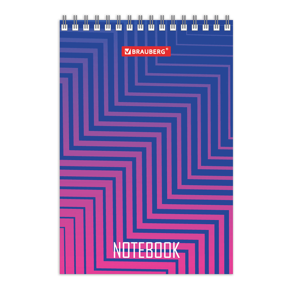 Блокнот Brauberg 129834 А6 гребень Геометрия, 80 листов