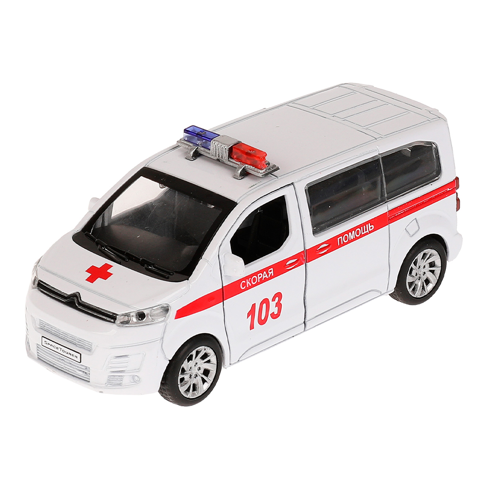 картинка Машина 329200 Технопарк Citroen Space Tourer Скорая помощь, инерционная, 12 см, металл 