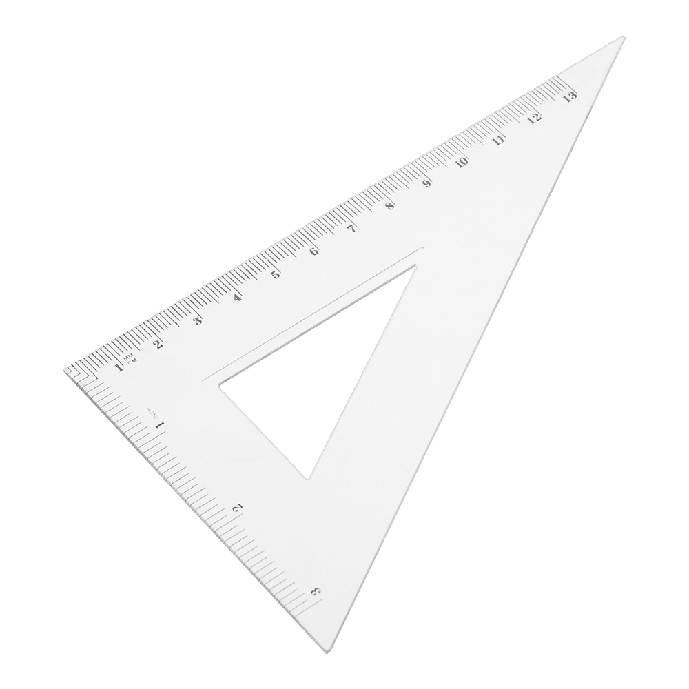 Треугольник Calligrata 5471932 13 см, 30°, пластик, прозрачный