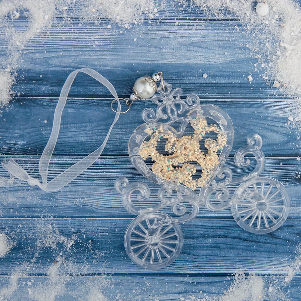Новогоднее Украшение 3576028 Карета блеск 11х12 см, пластик, прозрачный