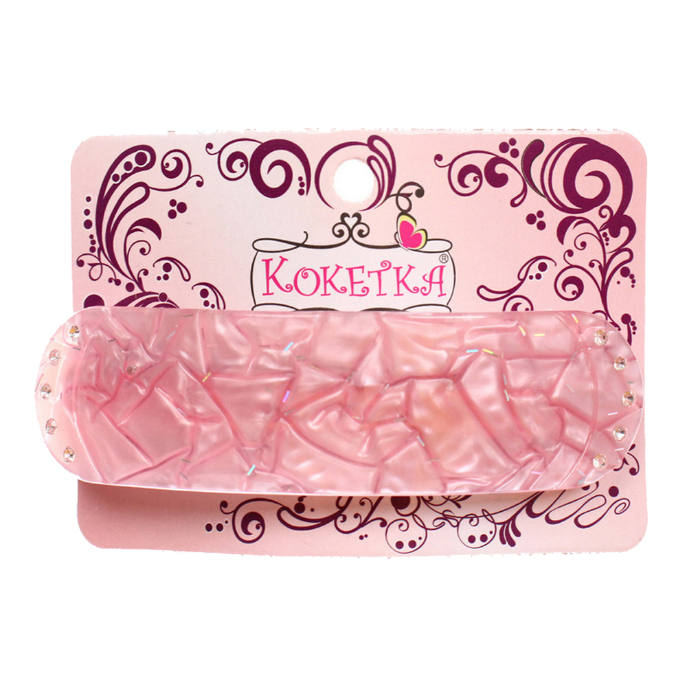 картинка Заколка-автомат для волос 656-213 Эклер, Флекса, форма прямоугольная, 9*2,7см, в ассортименте 