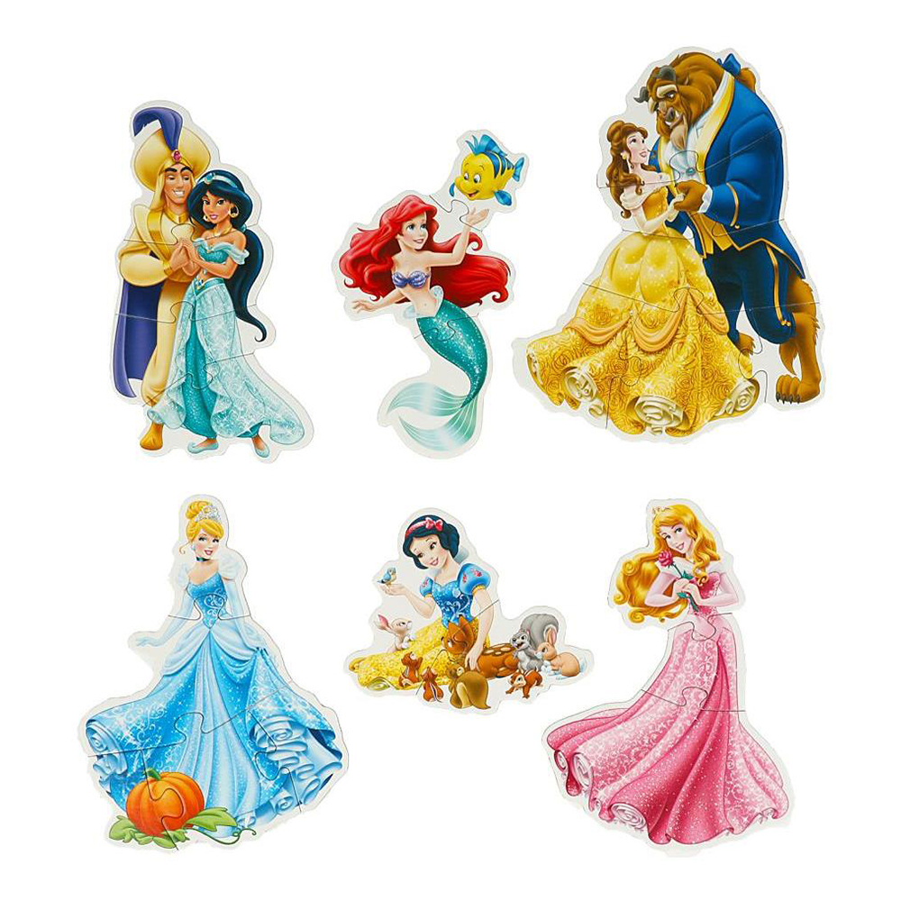 картинка Пазл Умные игры 5200 Принцессы, макси 150*180*40 мм, 6 элементов 