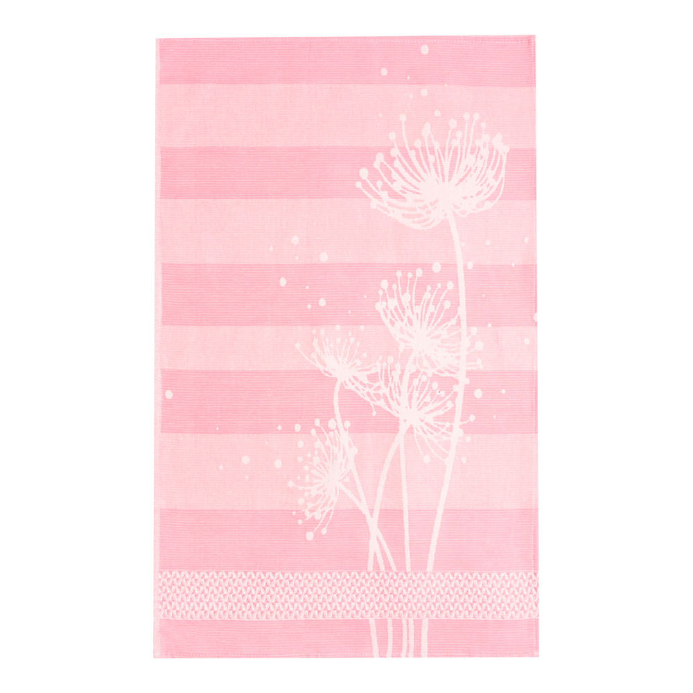 Набор кухонных полотенец Этель 6897143 Одуванчики, ткань вафельное полотно/жаккард, 40*60 см, розовый, 2 шт