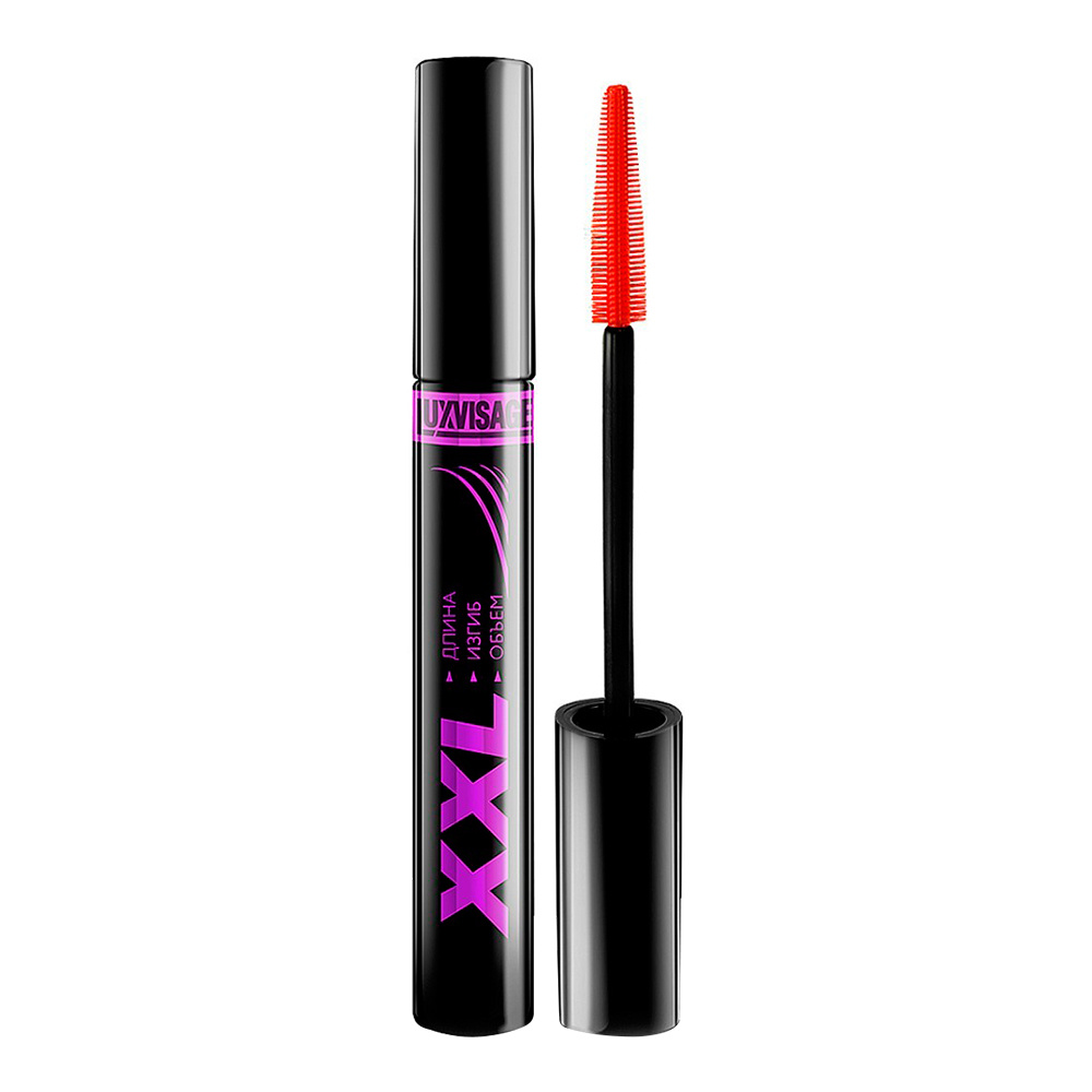 картинка Тушь LUX visage XXL Разделение-Объем-Форма, черная, 9 мл 